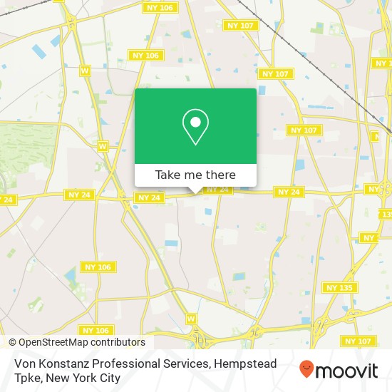Mapa de Von Konstanz Professional Services, Hempstead Tpke