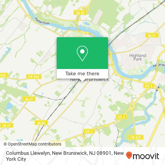 Columbus Llewelyn, New Brunswick, NJ 08901 map