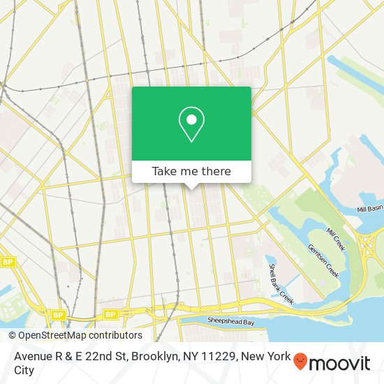 Avenue R & E 22nd St, Brooklyn, NY 11229 map