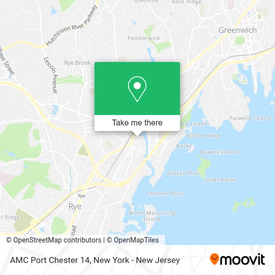 AMC Port Chester 14 map