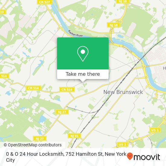 Mapa de 0 & O 24 Hour Locksmith, 752 Hamilton St
