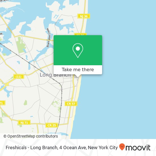 Freshica's - Long Branch, 4 Ocean Ave map