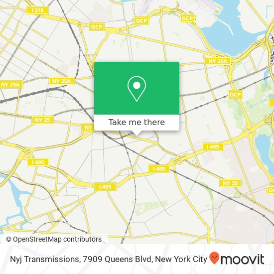 Mapa de Nyj Transmissions, 7909 Queens Blvd