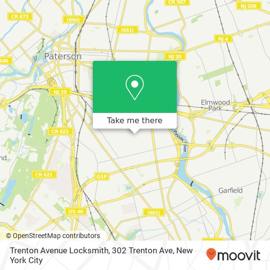Mapa de Trenton Avenue Locksmith, 302 Trenton Ave