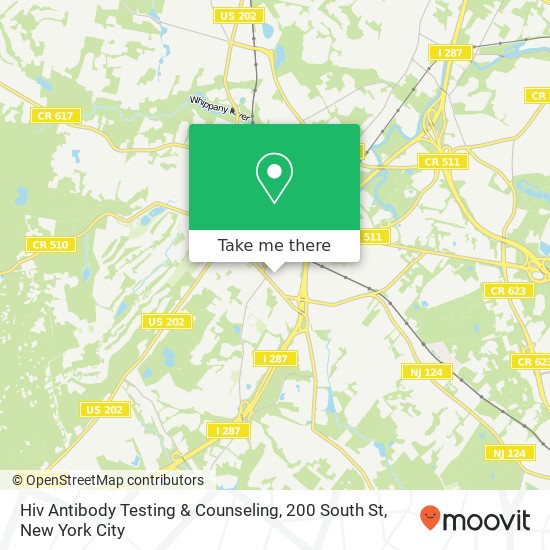 Mapa de Hiv Antibody Testing & Counseling, 200 South St