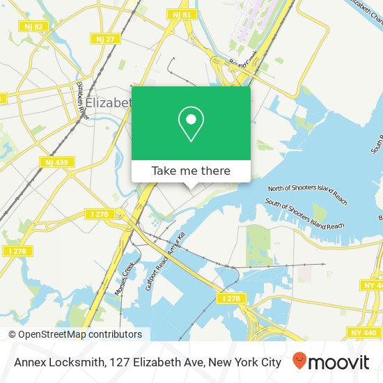 Annex Locksmith, 127 Elizabeth Ave map