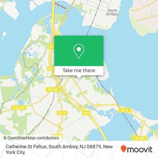 Catherine St Feltus, South Amboy, NJ 08879 map