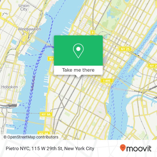 Pietro NYC, 115 W 29th St map