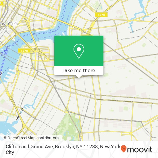 Clifton and Grand Ave, Brooklyn, NY 11238 map
