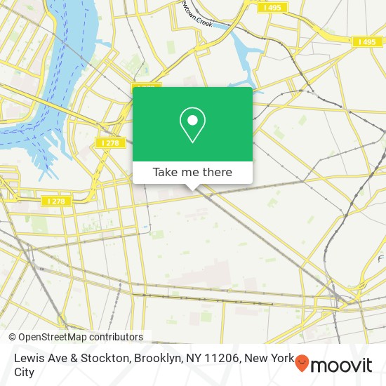 Mapa de Lewis Ave & Stockton, Brooklyn, NY 11206