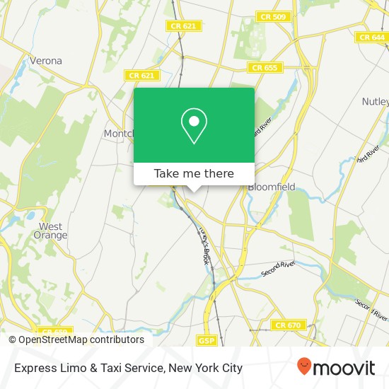 Mapa de Express Limo & Taxi Service