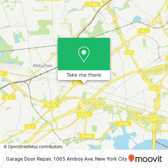 Garage Door Repair, 1065 Amboy Ave map