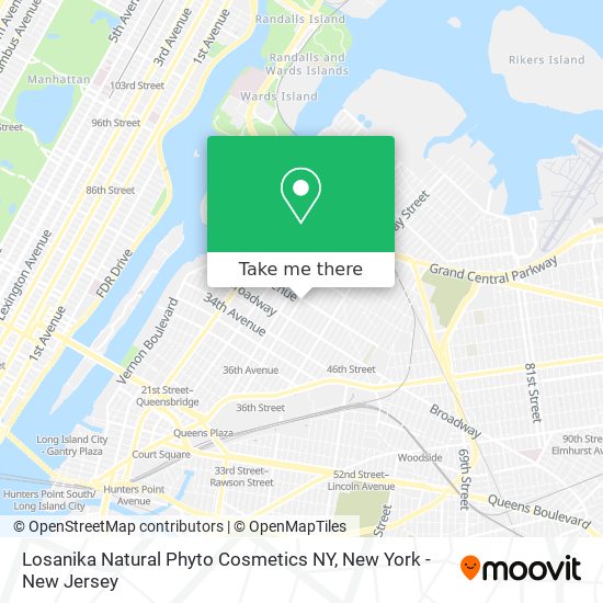 Losanika Natural Phyto Cosmetics NY map