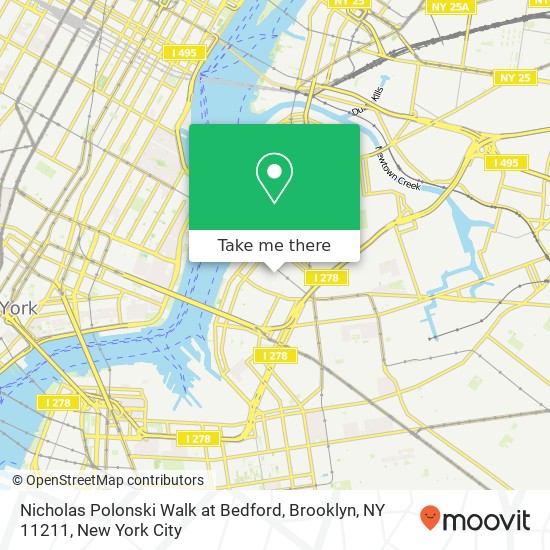 Nicholas Polonski Walk at Bedford, Brooklyn, NY 11211 map