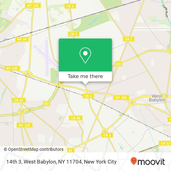 Mapa de 14th 3, West Babylon, NY 11704