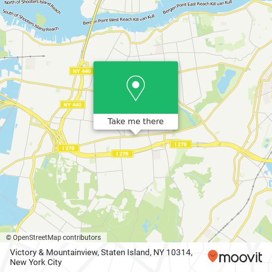 Mapa de Victory & Mountainview, Staten Island, NY 10314