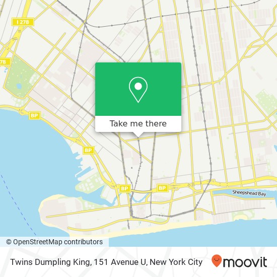 Twins Dumpling King, 151 Avenue U map