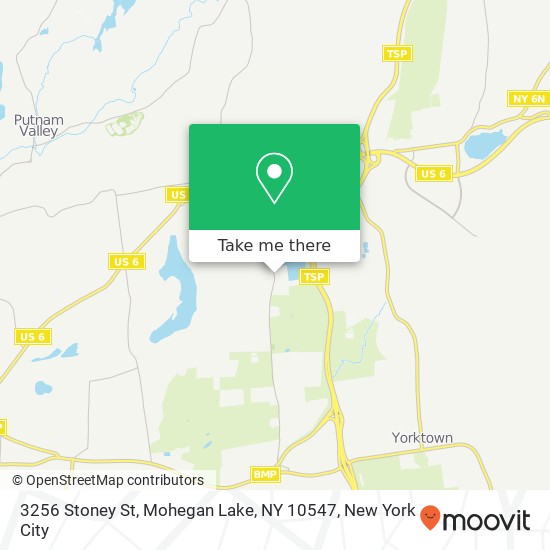 Mapa de 3256 Stoney St, Mohegan Lake, NY 10547