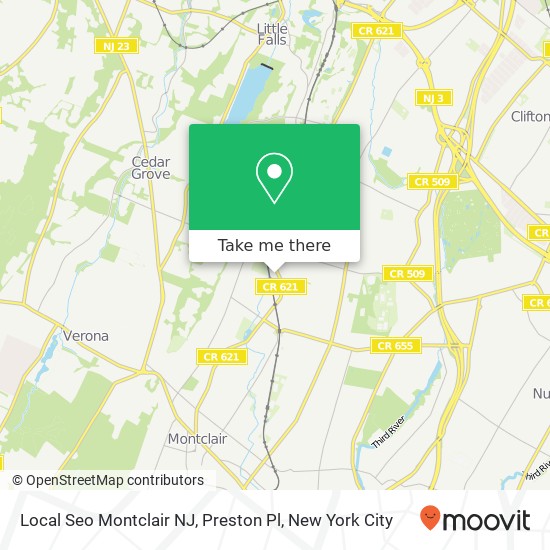 Mapa de Local Seo Montclair NJ, Preston Pl