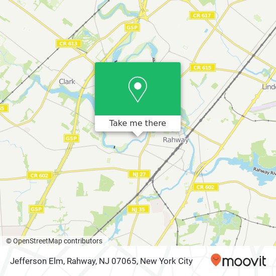 Mapa de Jefferson Elm, Rahway, NJ 07065