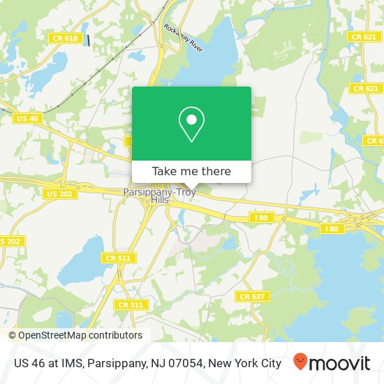 US 46 at IMS, Parsippany, NJ 07054 map