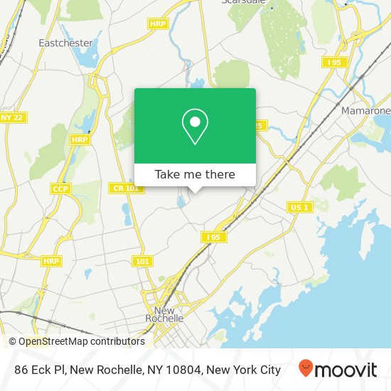 Mapa de 86 Eck Pl, New Rochelle, NY 10804