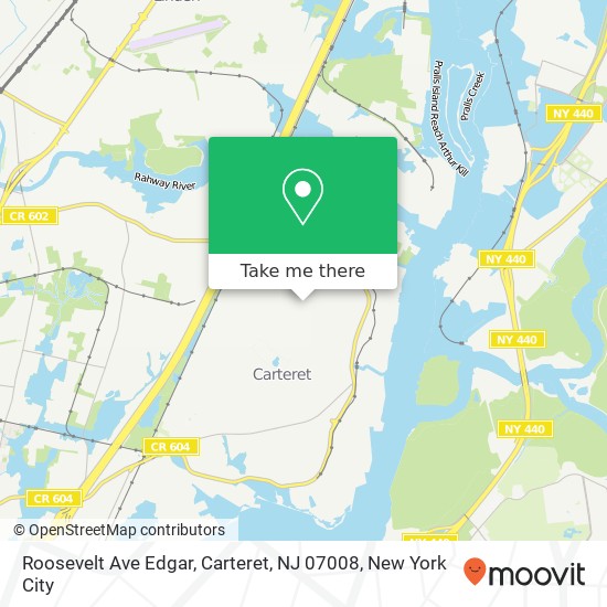 Roosevelt Ave Edgar, Carteret, NJ 07008 map