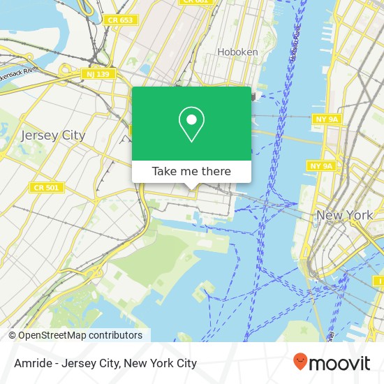 Amride - Jersey City map