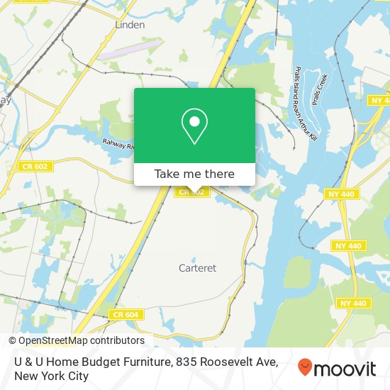 Mapa de U & U Home Budget Furniture, 835 Roosevelt Ave