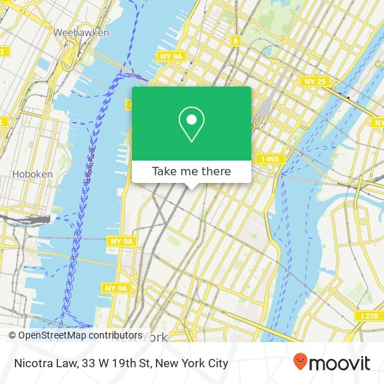 Nicotra Law, 33 W 19th St map