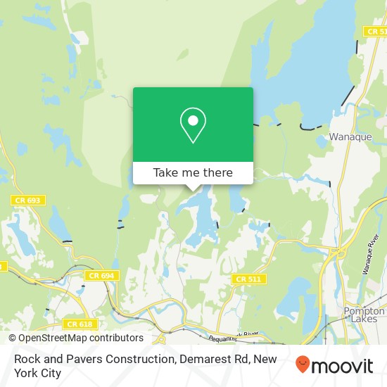 Rock and Pavers Construction, Demarest Rd map