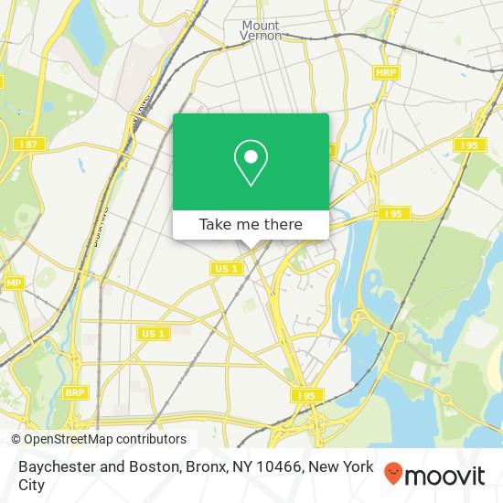 Baychester and Boston, Bronx, NY 10466 map