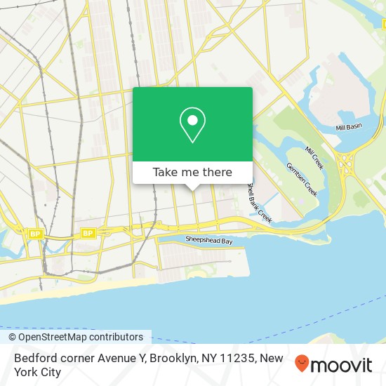 Mapa de Bedford corner Avenue Y, Brooklyn, NY 11235