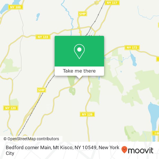 Mapa de Bedford corner Main, Mt Kisco, NY 10549