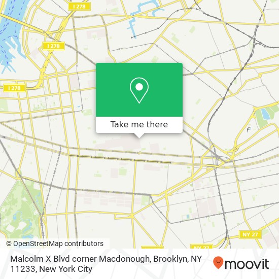 Malcolm X Blvd corner Macdonough, Brooklyn, NY 11233 map