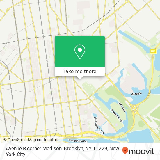 Mapa de Avenue R corner Madison, Brooklyn, NY 11229