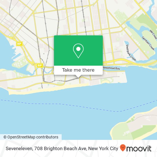 Mapa de Seveneleven, 708 Brighton Beach Ave