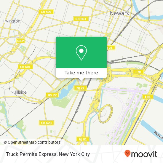 Mapa de Truck Permits Express