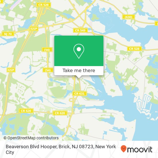 Beaverson Blvd Hooper, Brick, NJ 08723 map