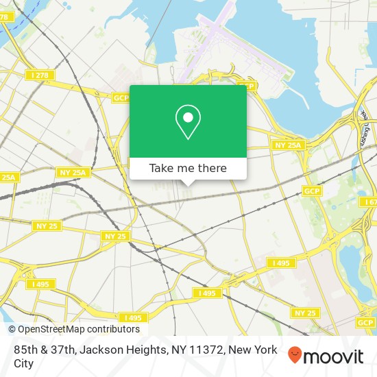 85th & 37th, Jackson Heights, NY 11372 map