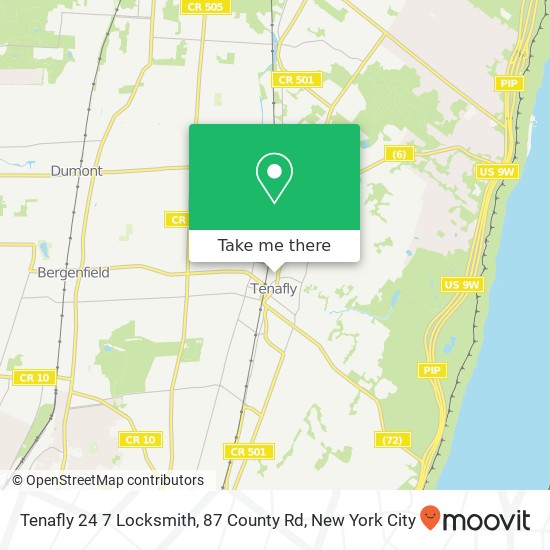 Tenafly 24 7 Locksmith, 87 County Rd map