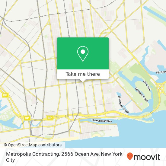 Metropolis Contracting, 2566 Ocean Ave map