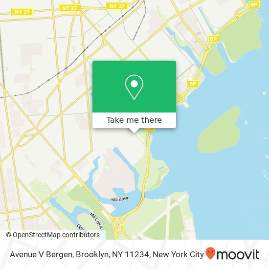 Mapa de Avenue V Bergen, Brooklyn, NY 11234