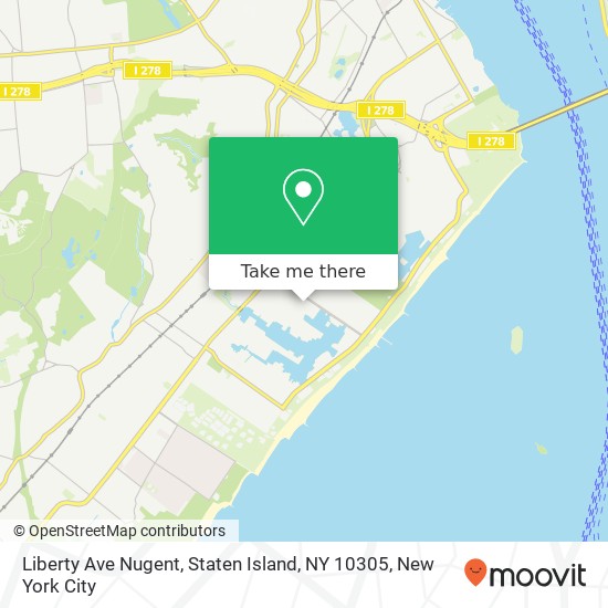 Mapa de Liberty Ave Nugent, Staten Island, NY 10305