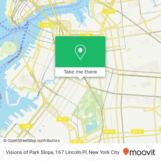 Mapa de Visions of Park Slope, 167 Lincoln Pl