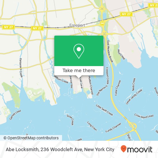 Abe Locksmith, 236 Woodcleft Ave map