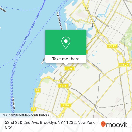 52nd St & 2nd Ave, Brooklyn, NY 11232 map