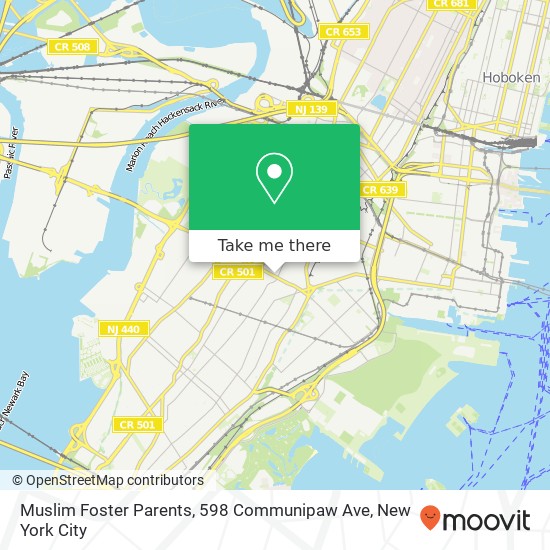 Mapa de Muslim Foster Parents, 598 Communipaw Ave