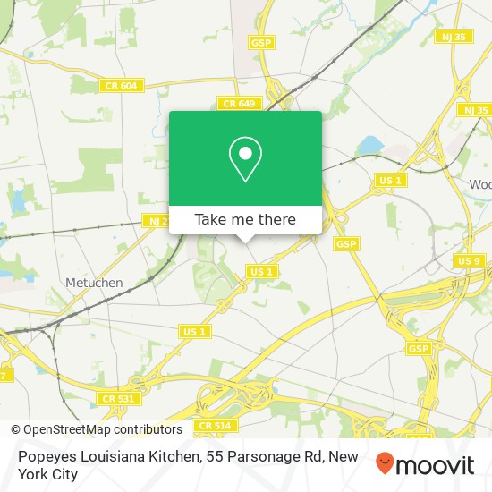 Popeyes Louisiana Kitchen, 55 Parsonage Rd map