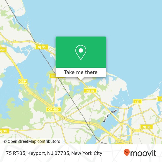Mapa de 75 RT-35, Keyport, NJ 07735